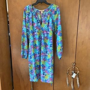 Presley Skye abstract print shirt dress - size XL